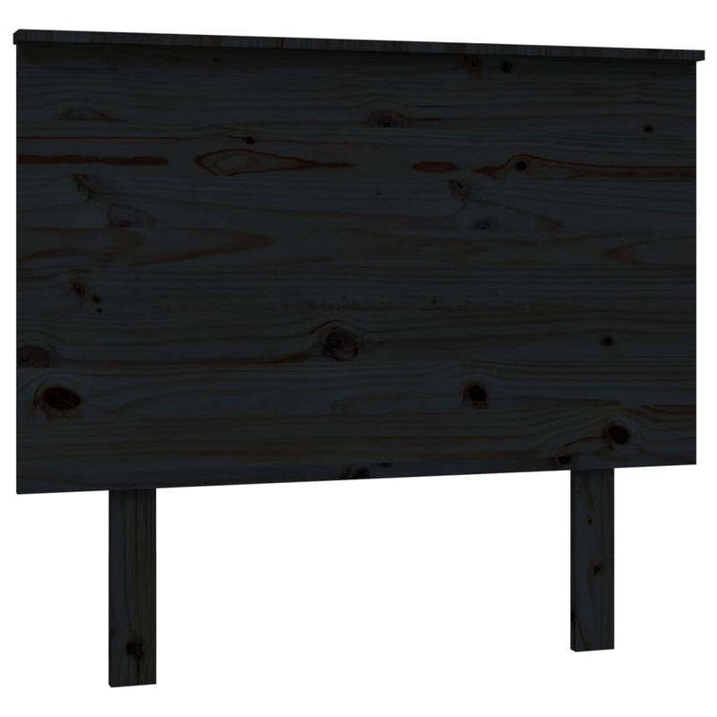 vidaXL fekete tömör fenyőfa ágyfejtámla 94x6x82,5 cm