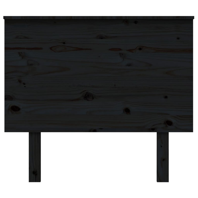 vidaXL fekete tömör fenyőfa ágyfejtámla 94x6x82,5 cm