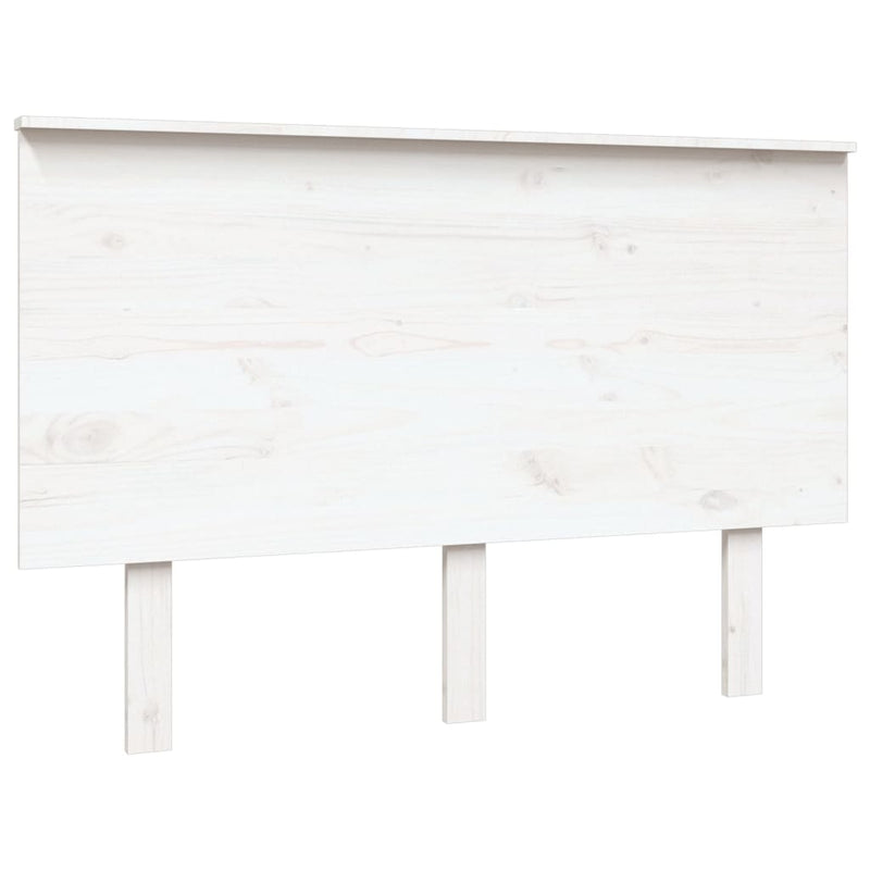 vidaXL fehér tömör fenyőfa ágyfejtámla 124x6x82,5 cm