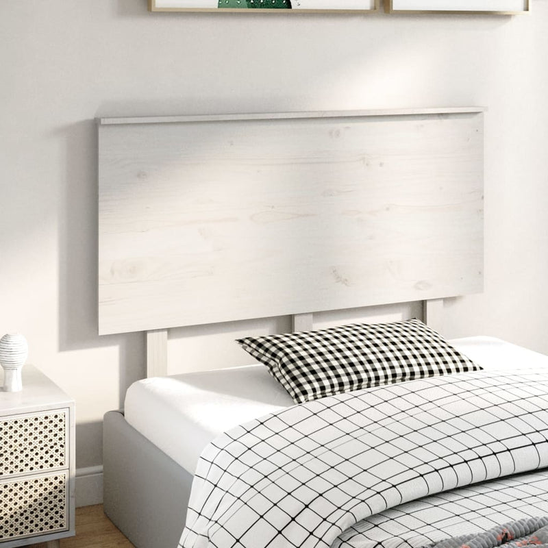 vidaXL fehér tömör fenyőfa ágyfejtámla 124x6x82,5 cm