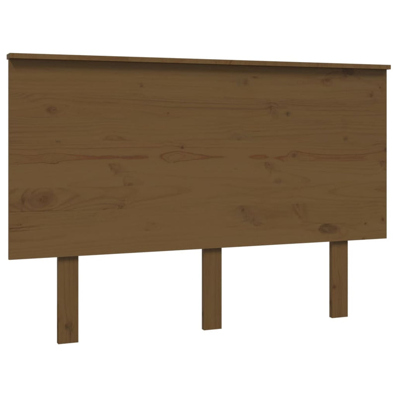 vidaXL mézbarna tömör fenyőfa ágyfejtámla 124x6x82,5 cm