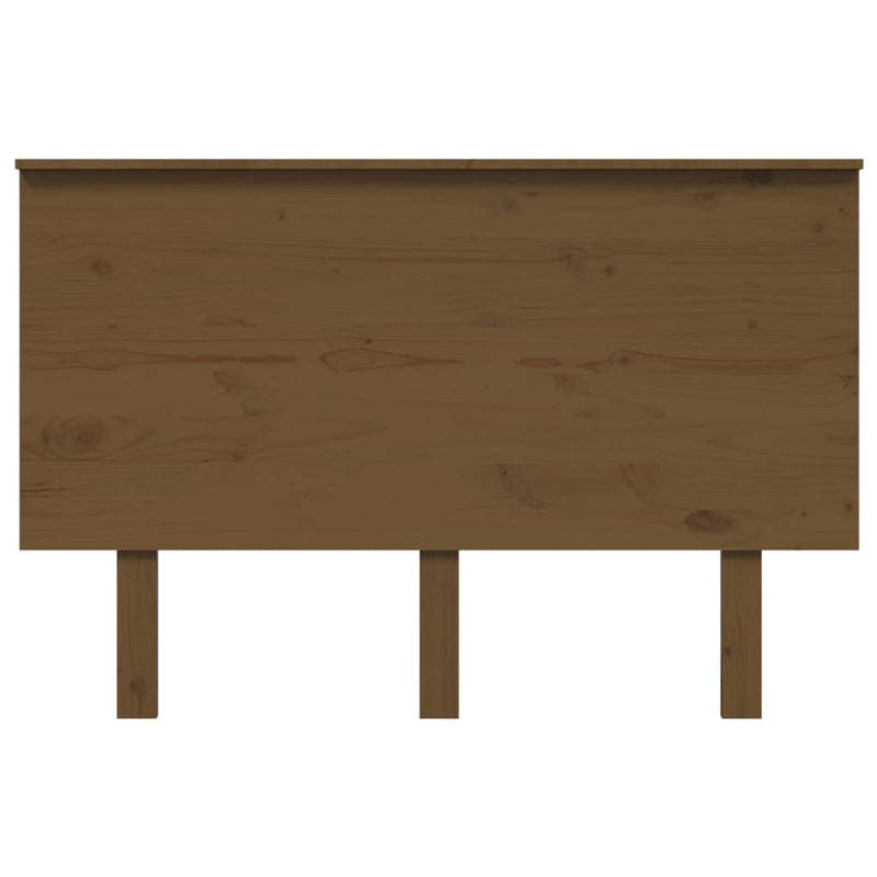vidaXL mézbarna tömör fenyőfa ágyfejtámla 124x6x82,5 cm