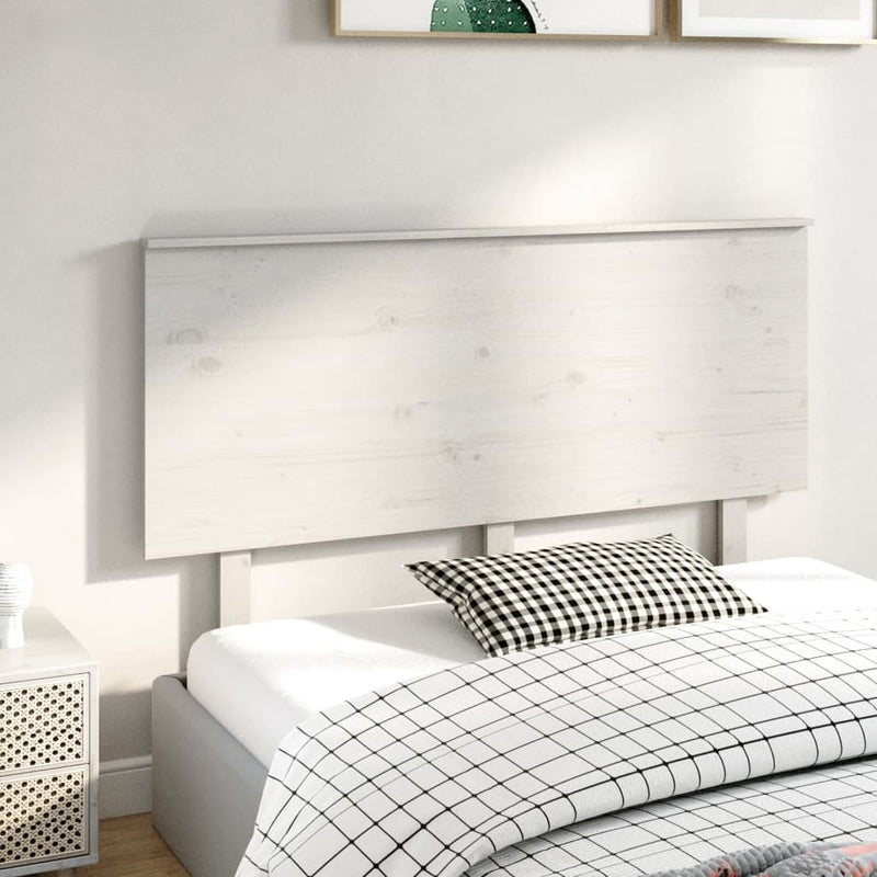 vidaXL fehér tömör fenyőfa ágyfejtámla 144x6x82,5 cm