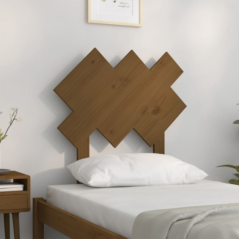 vidaXL mézbarna tömör fenyőfa ágyfejtámla 72,5x3x81 cm