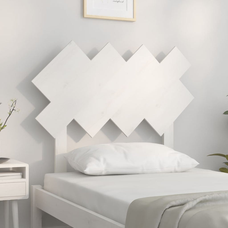 vidaXL fehér tömör fenyőfa ágyfejtámla 92x3x81 cm