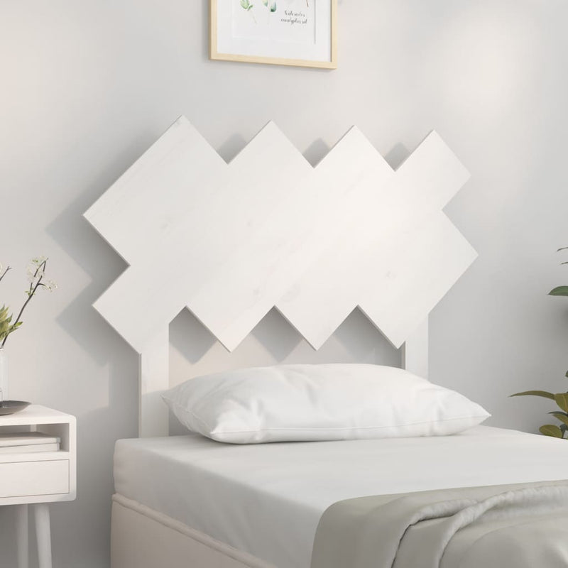 vidaXL fehér tömör fenyőfa ágyfejtámla 92x3x81 cm