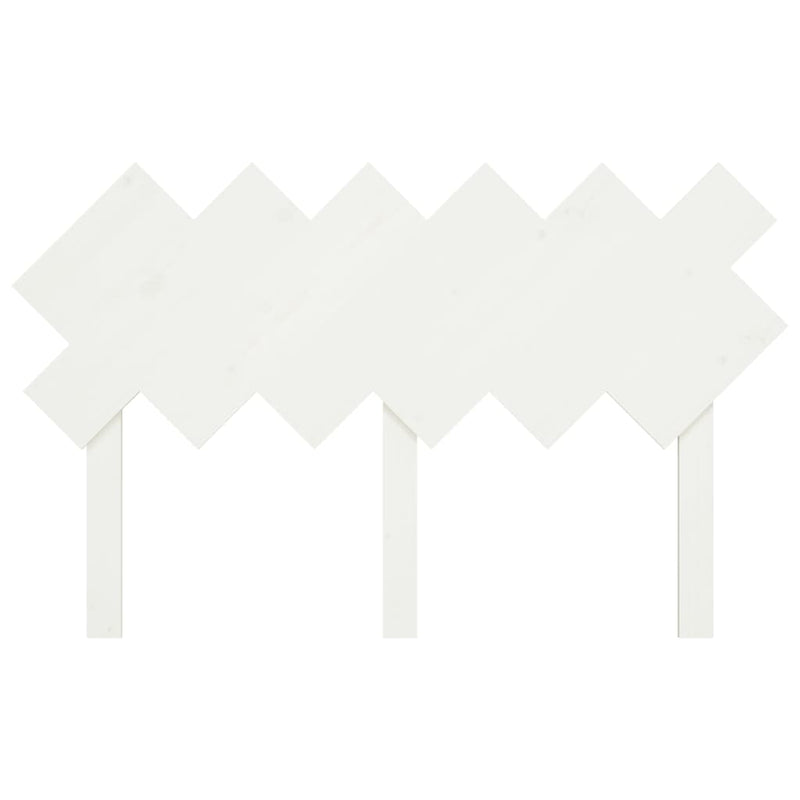 vidaXL fehér tömör fenyőfa ágyfejtámla 132x3x81 cm