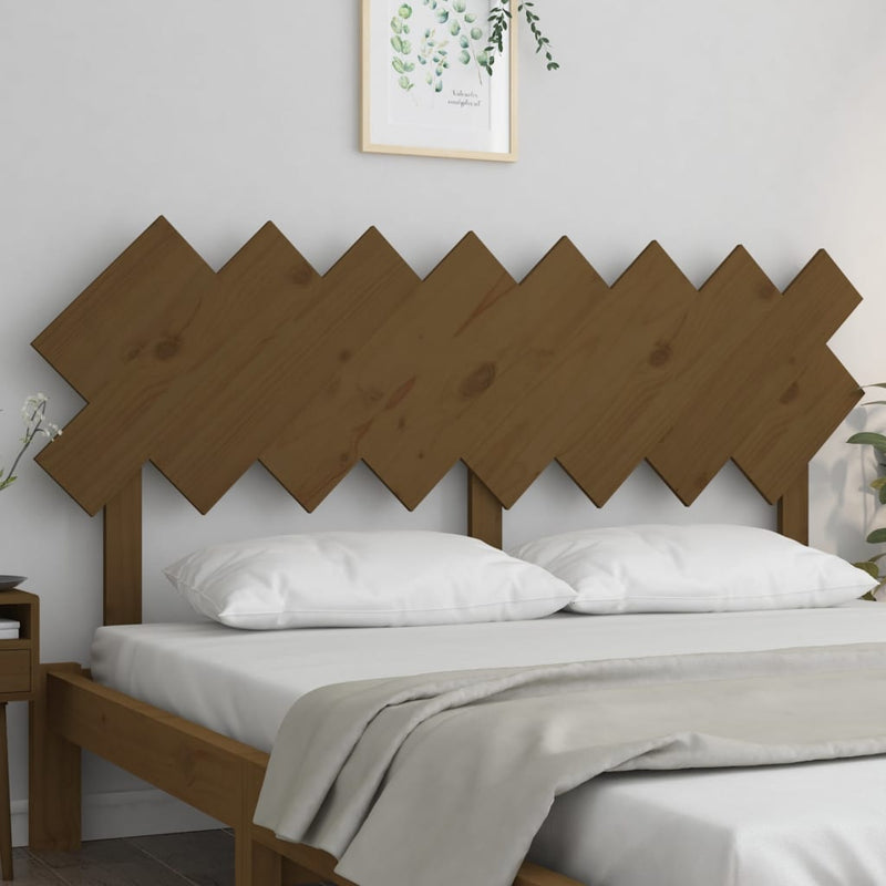 vidaXL mézbarna tömör fenyőfa ágyfejtámla 159,5x3x80,5 cm