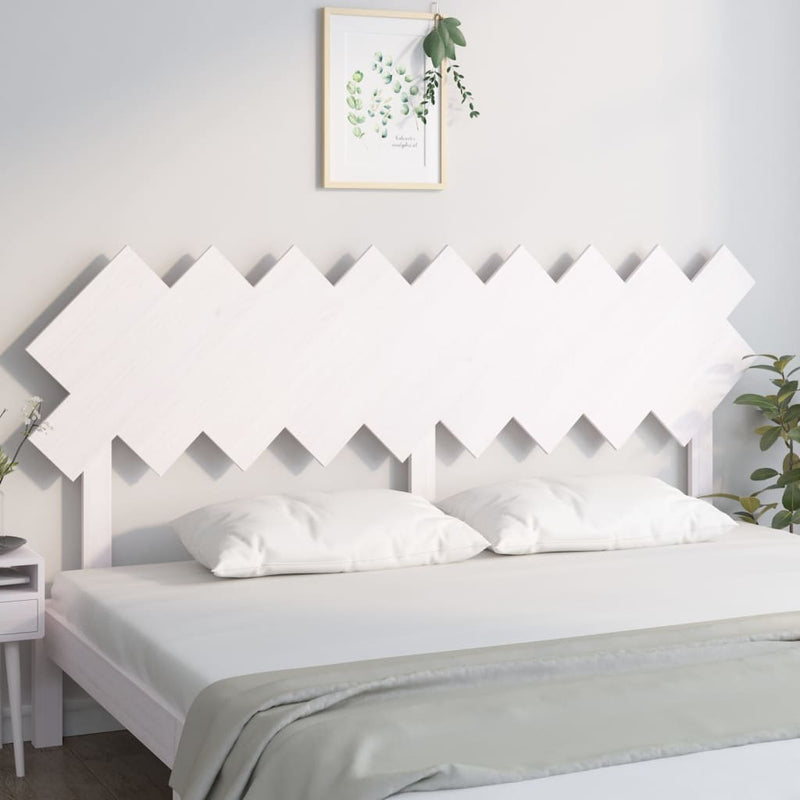 vidaXL fehér tömör fenyőfa ágyfejtámla 178x3x80,5 cm