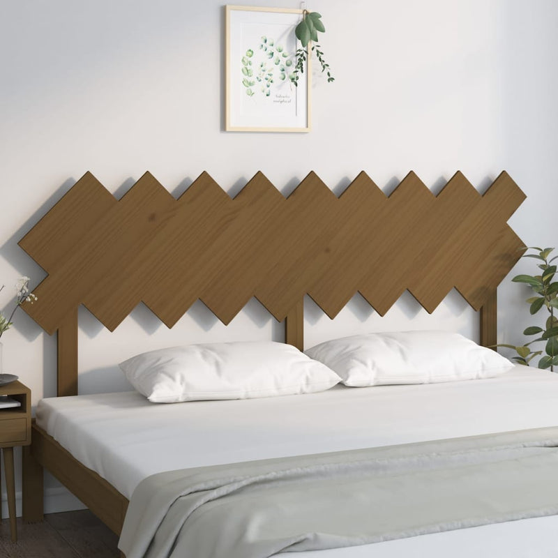 vidaXL mézbarna tömör fenyőfa ágyfejtámla 178x3x80,5 cm