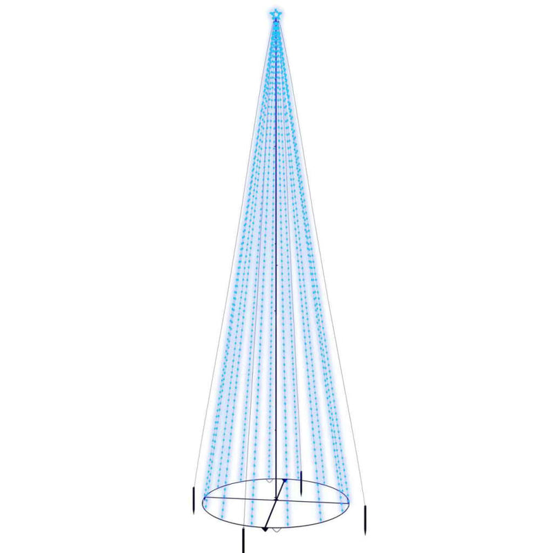 vidaXL kúp alakú karácsonyfa 1134 kék LED-del 230 x 800 cm