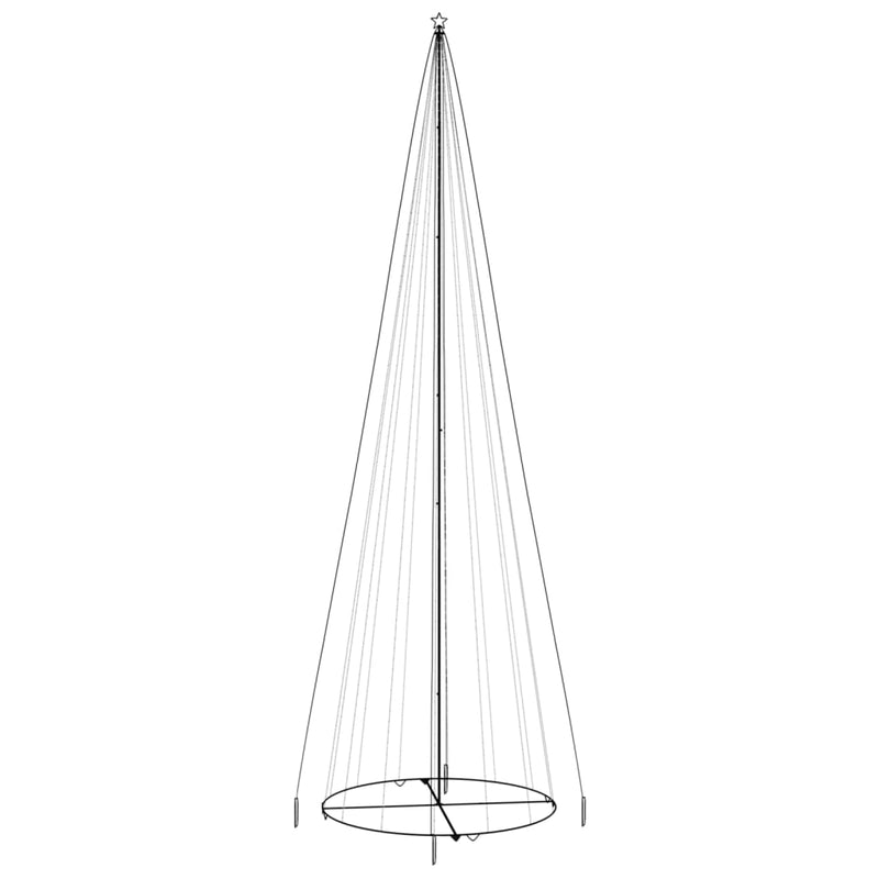 vidaXL kúp alakú karácsonyfa 1134 kék LED-del 230 x 800 cm