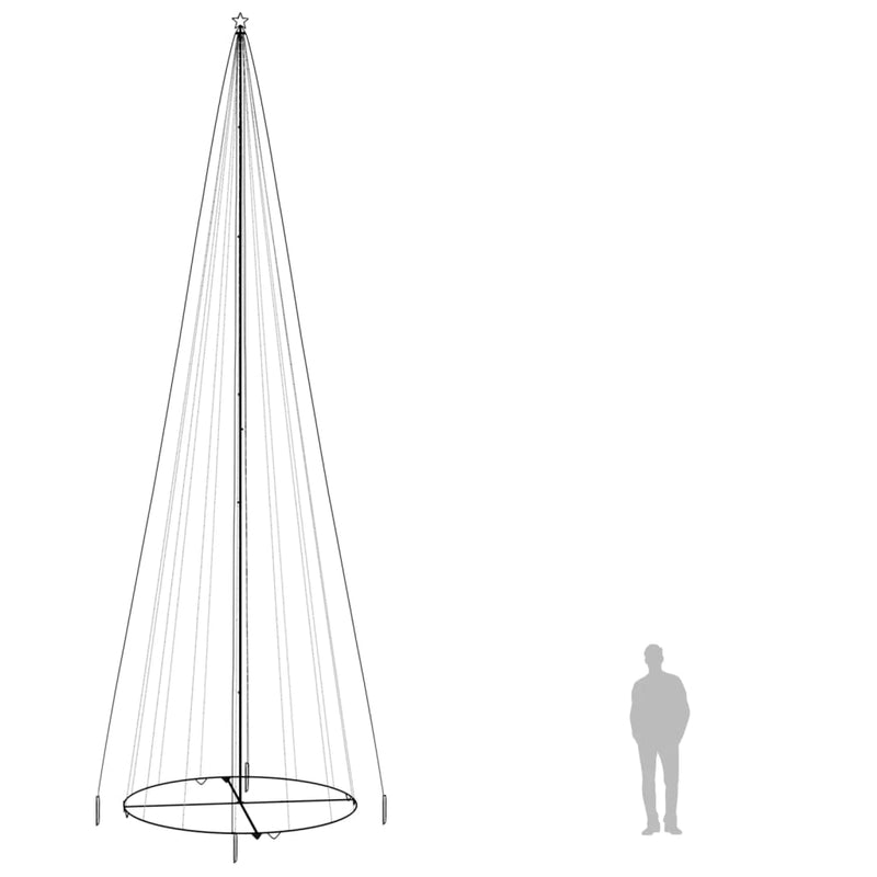 vidaXL kúp alakú karácsonyfa 1134 kék LED-del 230 x 800 cm