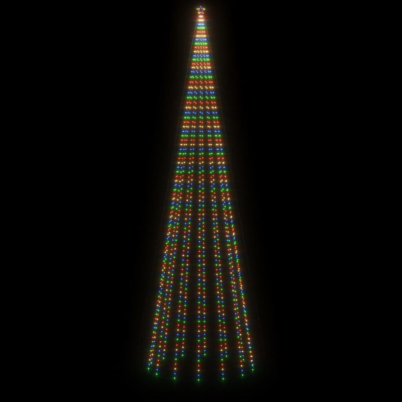 vidaXL karácsonyfa cövekkel 1134 színes LED-del 800 cm