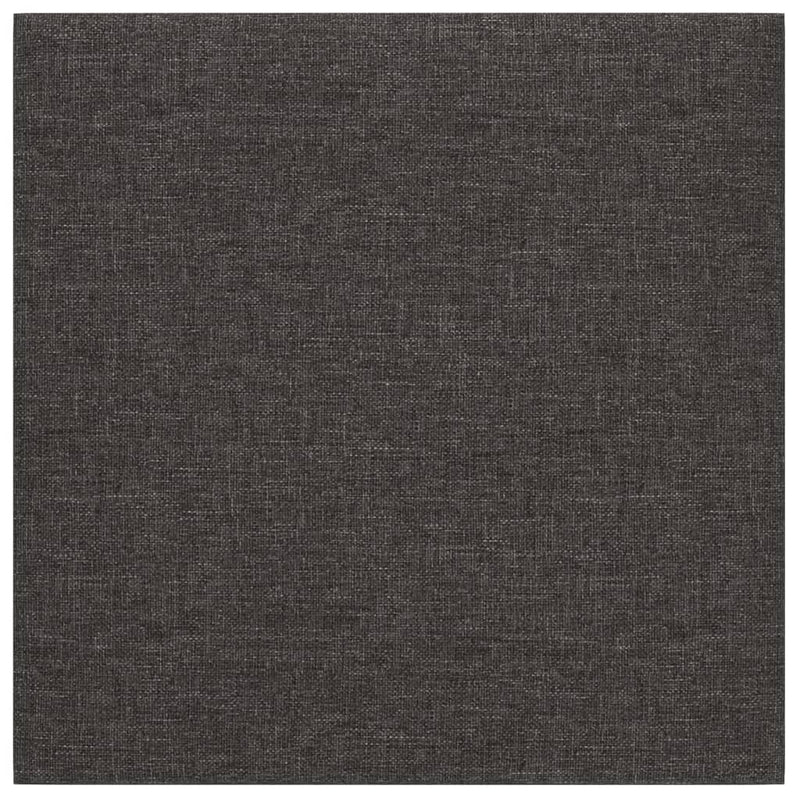 vidaXL 12 db sötétszürke szövet fali panel 30 x 30 cm 1,08 m²