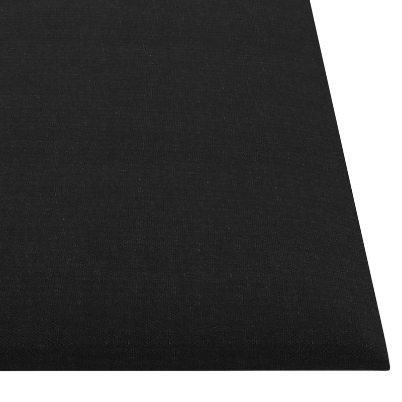 vidaXL 12 db fekete szövet fali panel 30 x 30 cm 1,08 m²