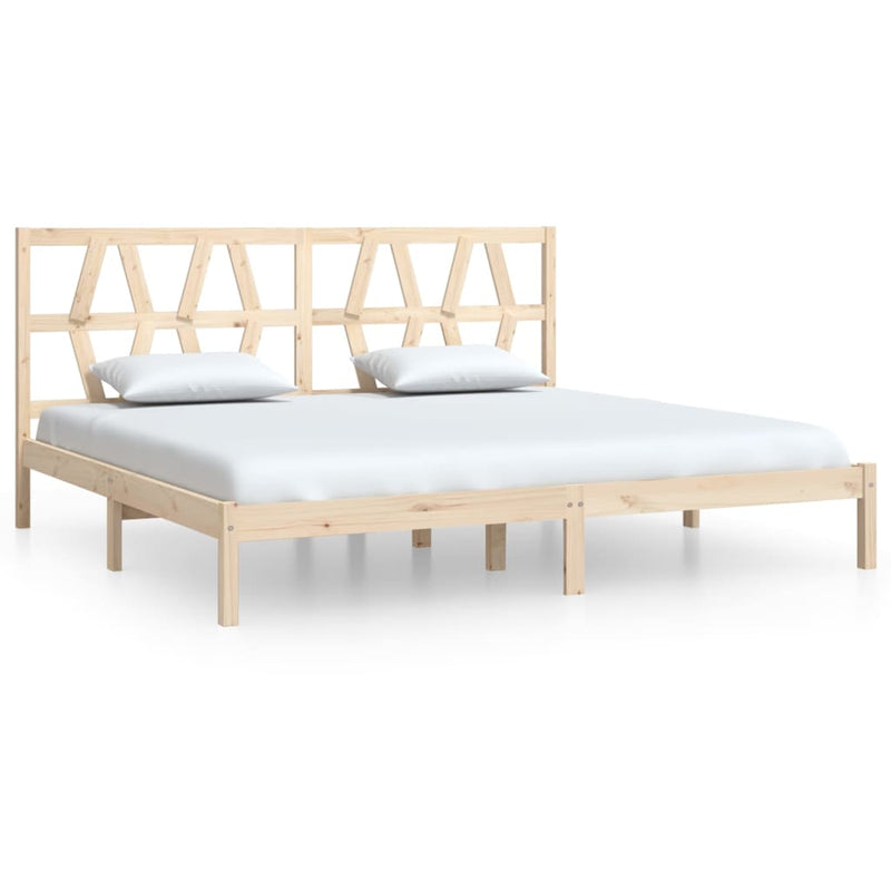 vidaXL tömör fenyőfa ágykeret 200 x 200 cm