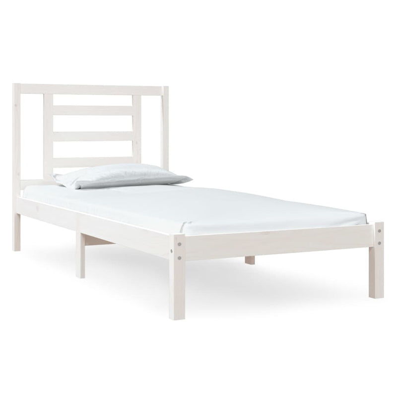 vidaXL fehér tömör fenyőfa ágy matrac nélkül 100 x 200 cm