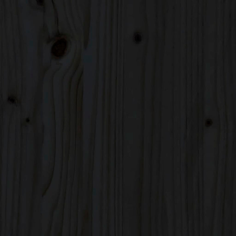 vidaXL fekete tömör fa ágykeret 100x200 cm
