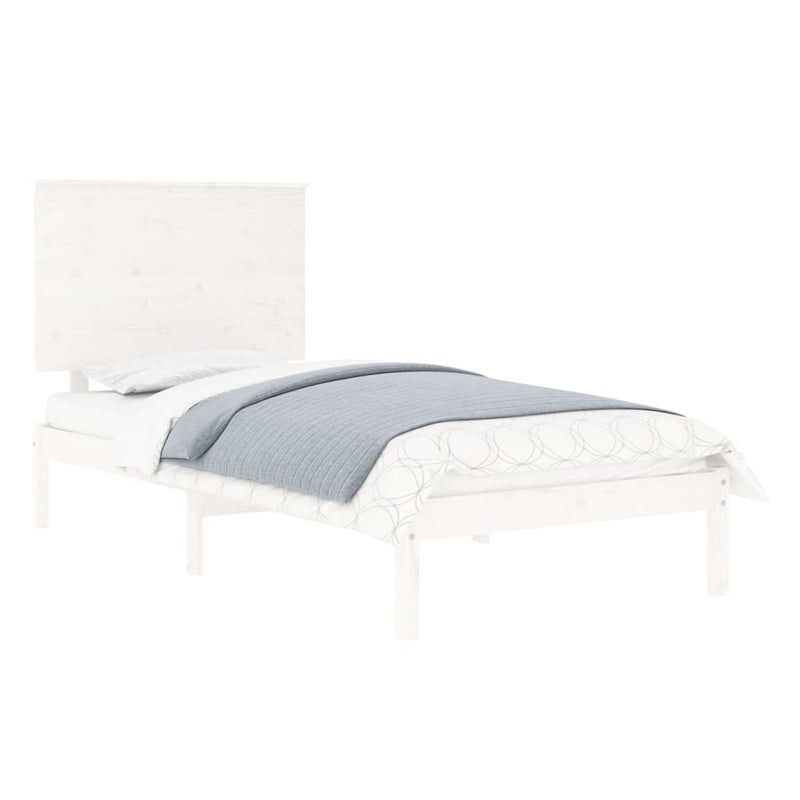 vidaXL fehér tömör fenyőfa ágy matrac nélkül 90 x 200 cm
