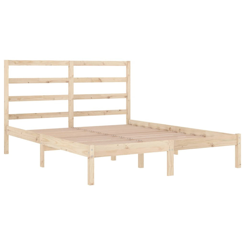 vidaXL tömör fenyőfa ágykeret ágy matrac nélkül 120 x 200 cm