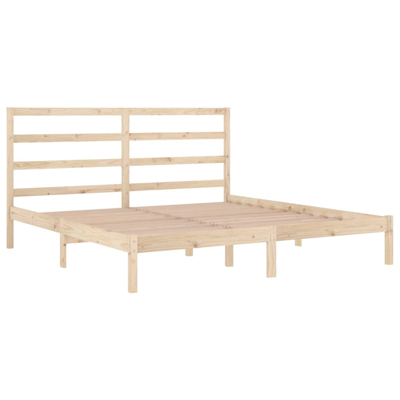 vidaXL tömör fenyőfa ágy matrac nélkül 200 x 200 cm