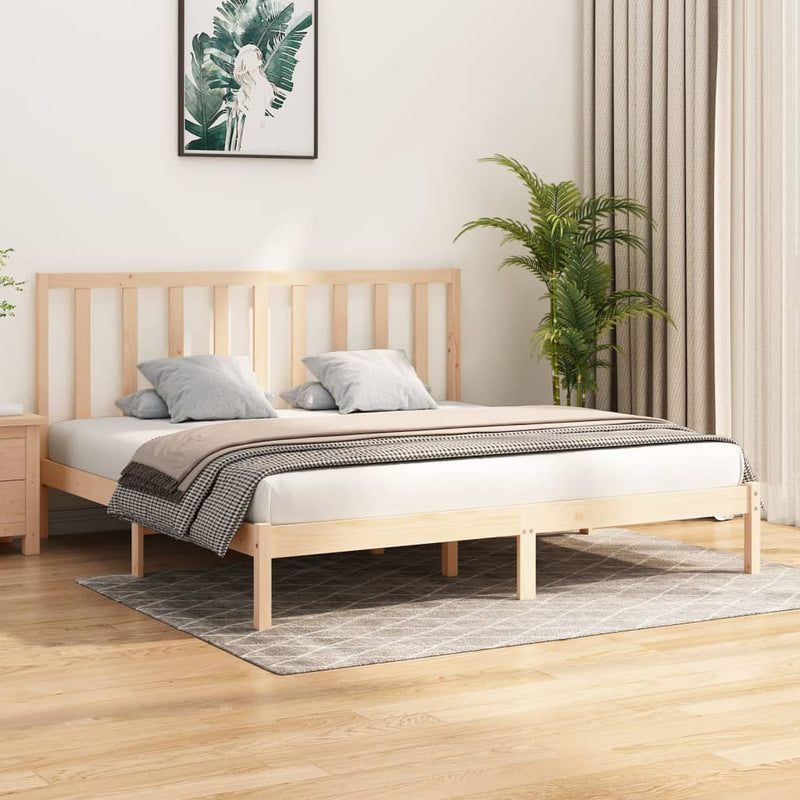 vidaXL tömör fenyőfa ágykeret 200 x 200 cm