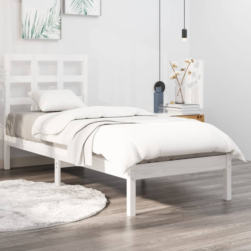 vidaXL fehér tömör fa ágykeret 100 x 200 cm