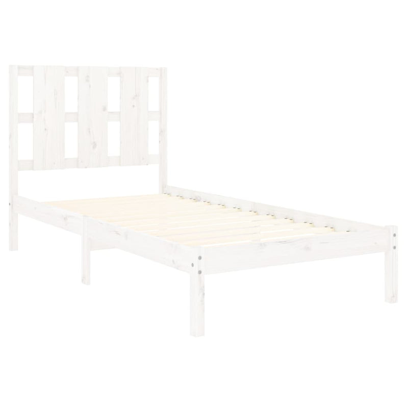 vidaXL fehér tömör fenyőfa ágy matrac nélkül 100 x 200 cm