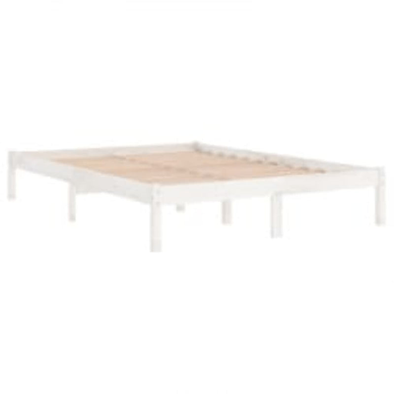 vidaXL fehér tömör fa ágykeret 200 x 200 cm