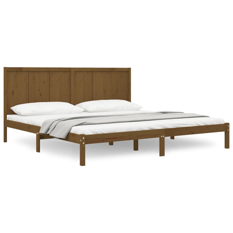 vidaXL mézbarna tömör fenyőfa ágykeret 200 x 200 cm