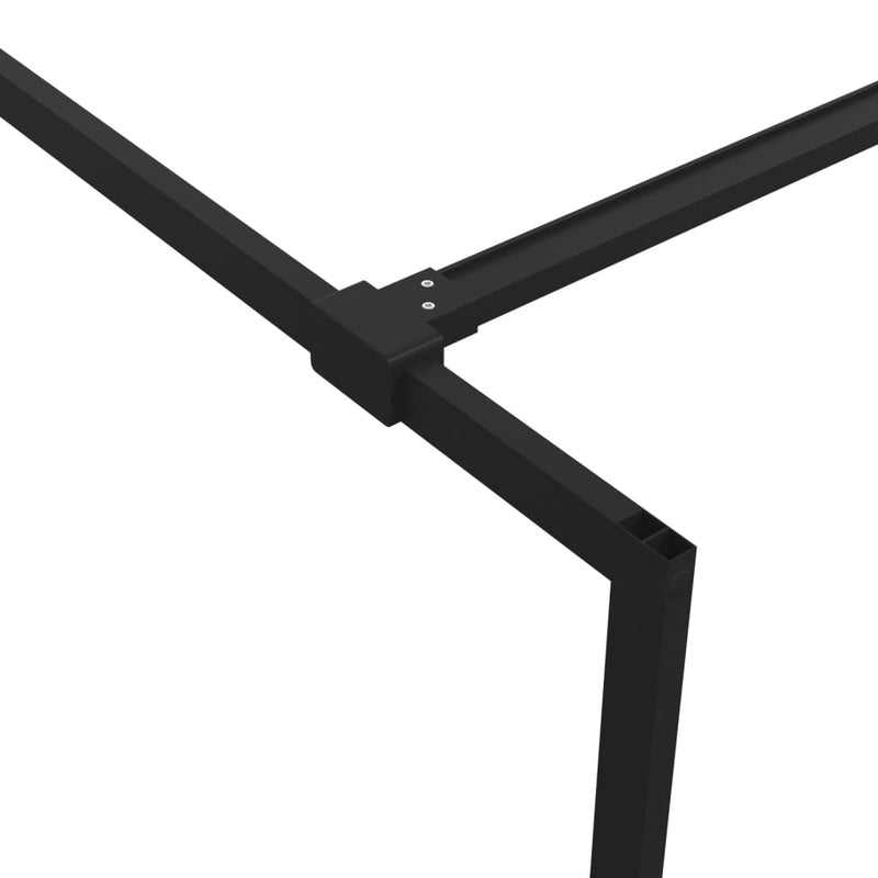 vidaXL fekete selyemmatt ESG üveg zuhanyfal 80 x 195 cm