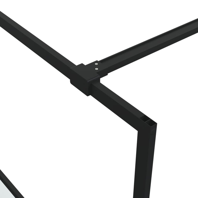 vidaXL fekete selyemmatt ESG üveg zuhanyfal 80 x 195 cm
