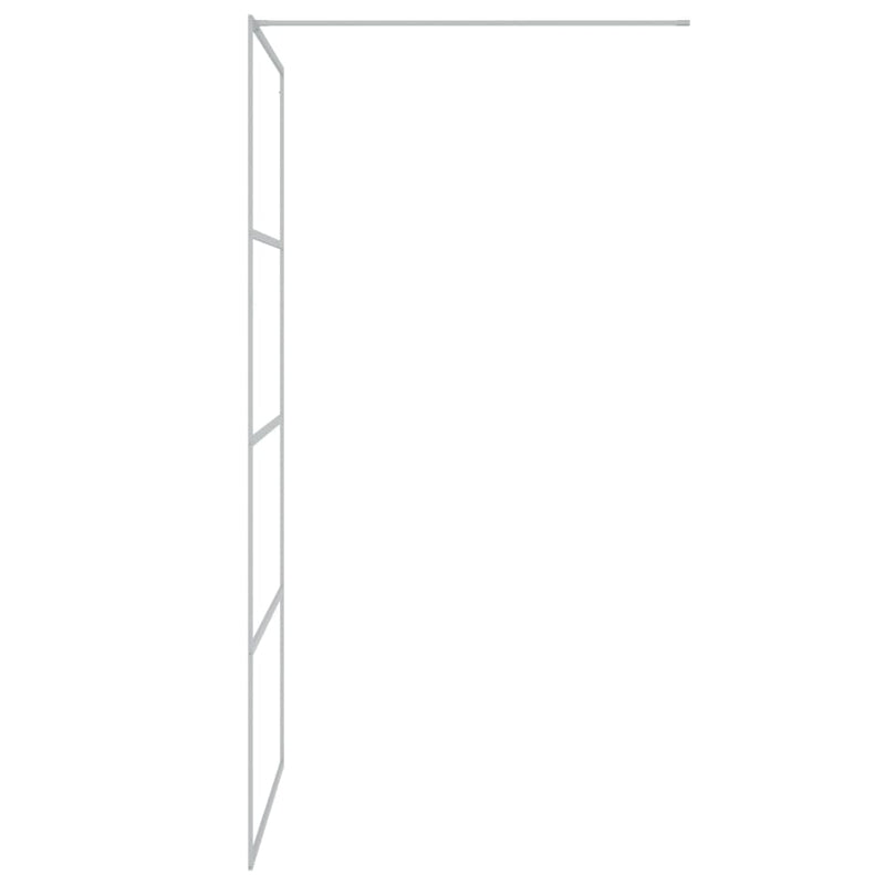 vidaXL ezüstszínű átlátszó ESG üveg zuhanyfal 100 x 195 cm