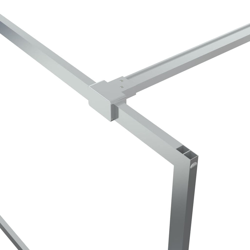 vidaXL ezüstszínű átlátszó ESG üveg zuhanyfal 100 x 195 cm