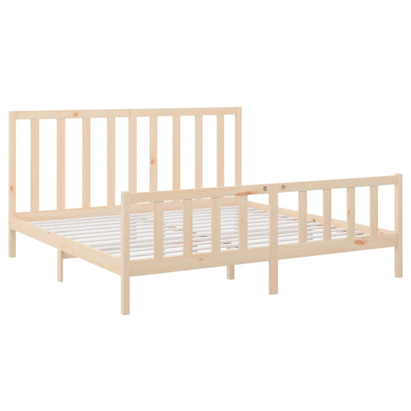 vidaXL tömör fenyőfa ágy matrac nélkül 200 x 200 cm
