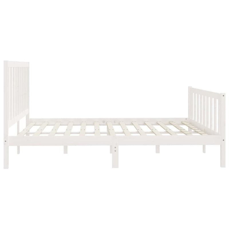vidaXL fehér tömör fa ágykeret 200 x 200 cm