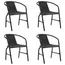 vidaXL 4 db műanyag rattan és acél kerti étkezőszék 110 kg