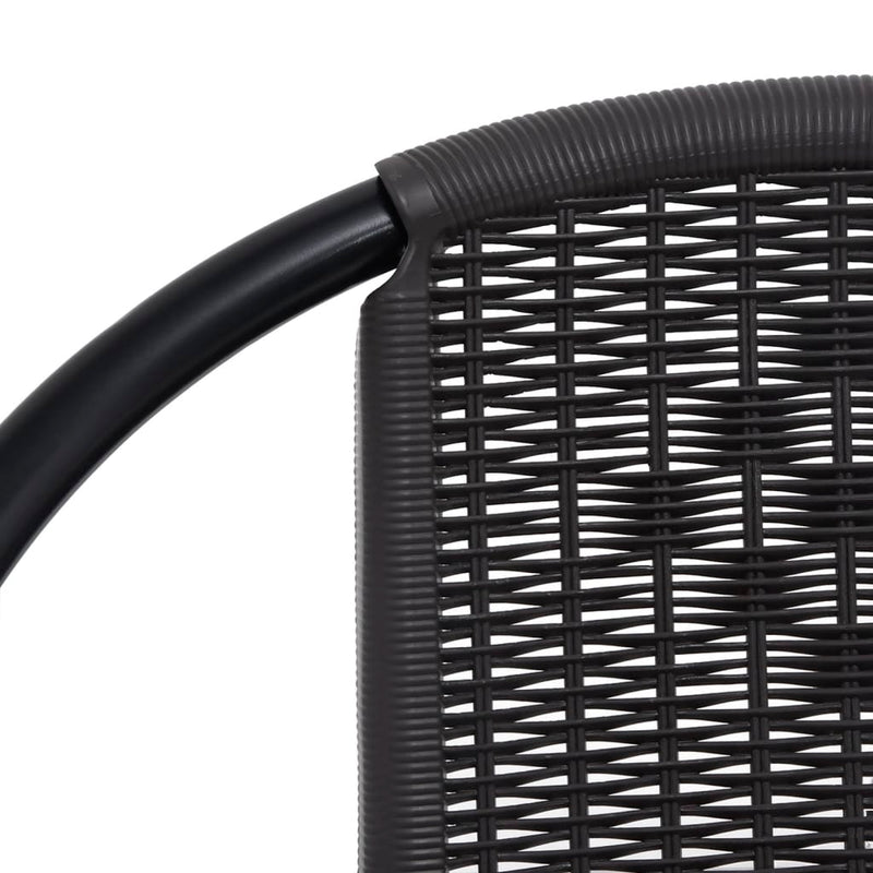 vidaXL 4 db műanyag rattan és acél kerti étkezőszék 110 kg