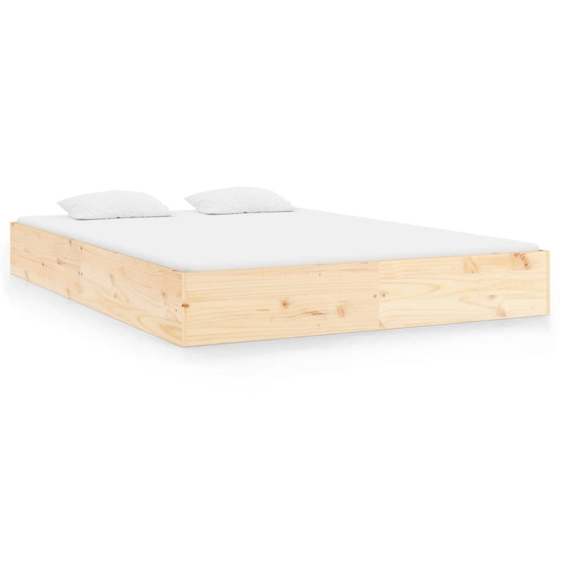 vidaXL King Size tömör fa ágykeret 150 x 200 cm