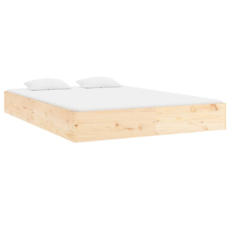 vidaXL King Size tömör fa ágykeret 150 x 200 cm
