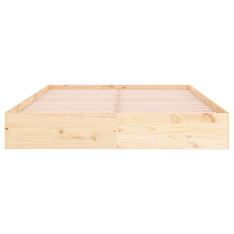 vidaXL King Size tömör fa ágykeret 150 x 200 cm