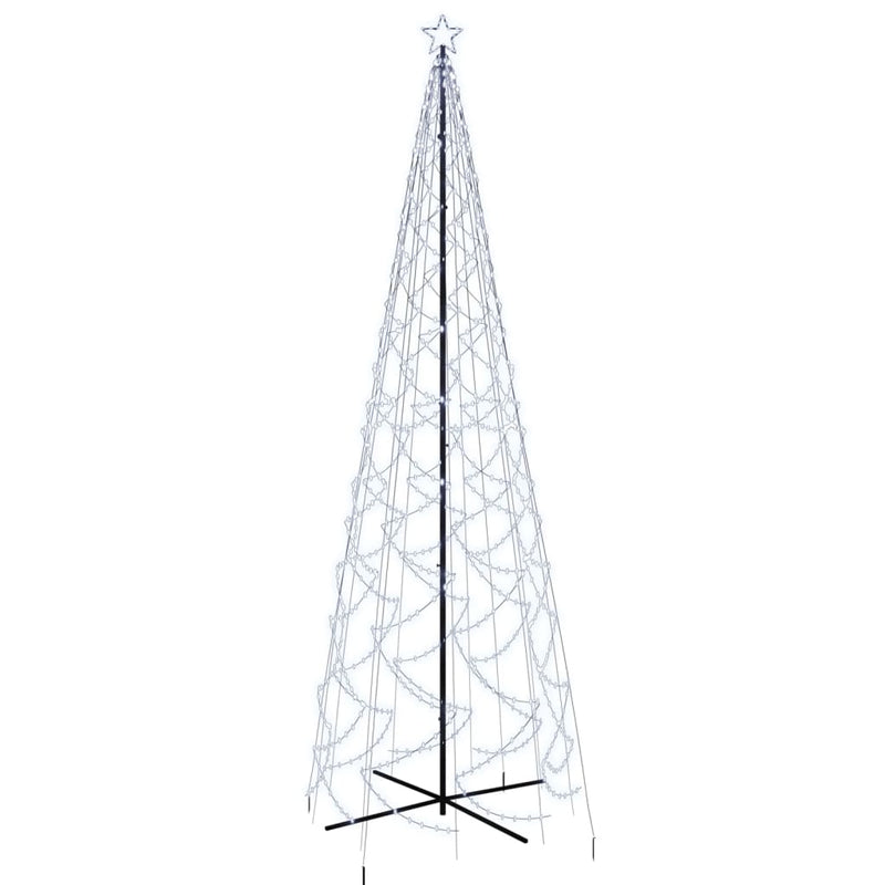 vidaXL kúp alakú karácsonyfa 1400 hideg fehér LED-del 160 x 500 cm