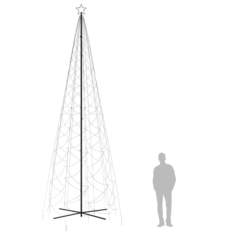 vidaXL kúp alakú karácsonyfa 500 kék LED-del 100 x 300 cm