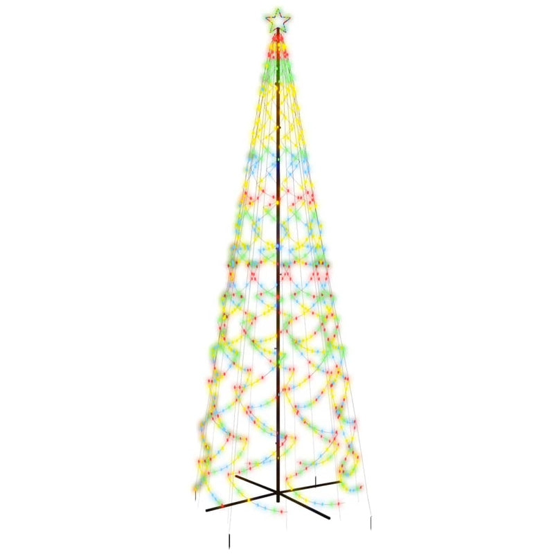 vidaXL kúp alakú karácsonyfa 1400 színes LED-del 160 x 500 cm