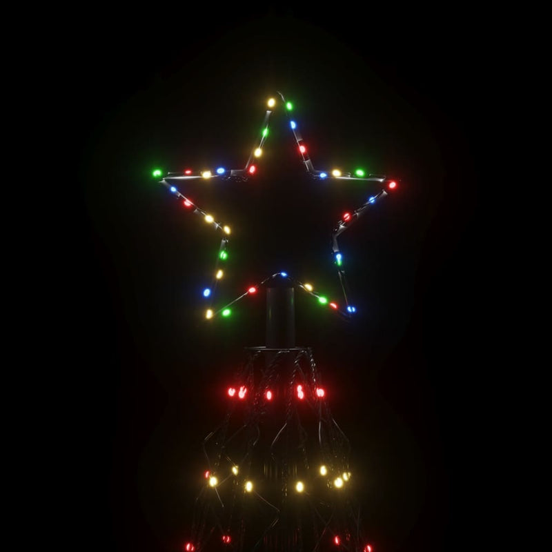 vidaXL kúp alakú karácsonyfa 1400 színes LED-del 160 x 500 cm