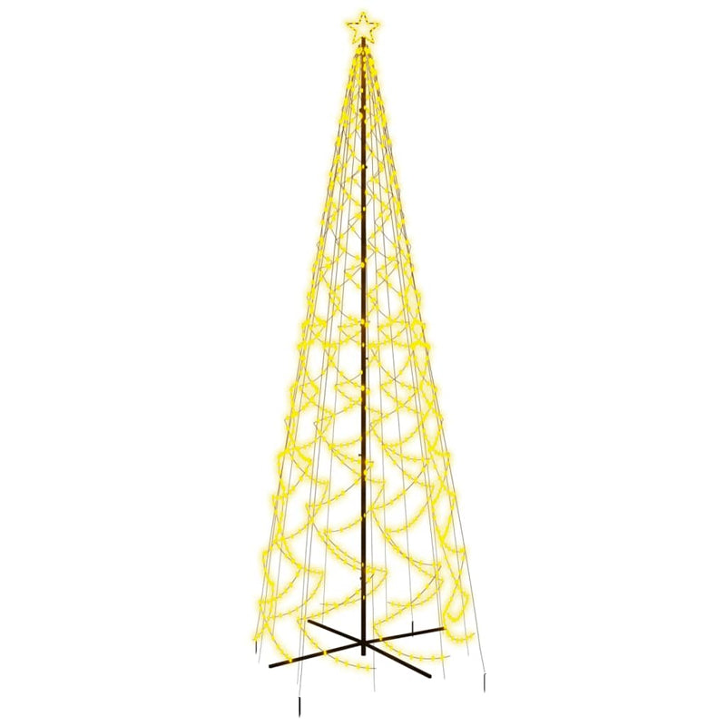 vidaXL kúp alakú karácsonyfa 1400 meleg fehér LED-del 160 x 500 cm