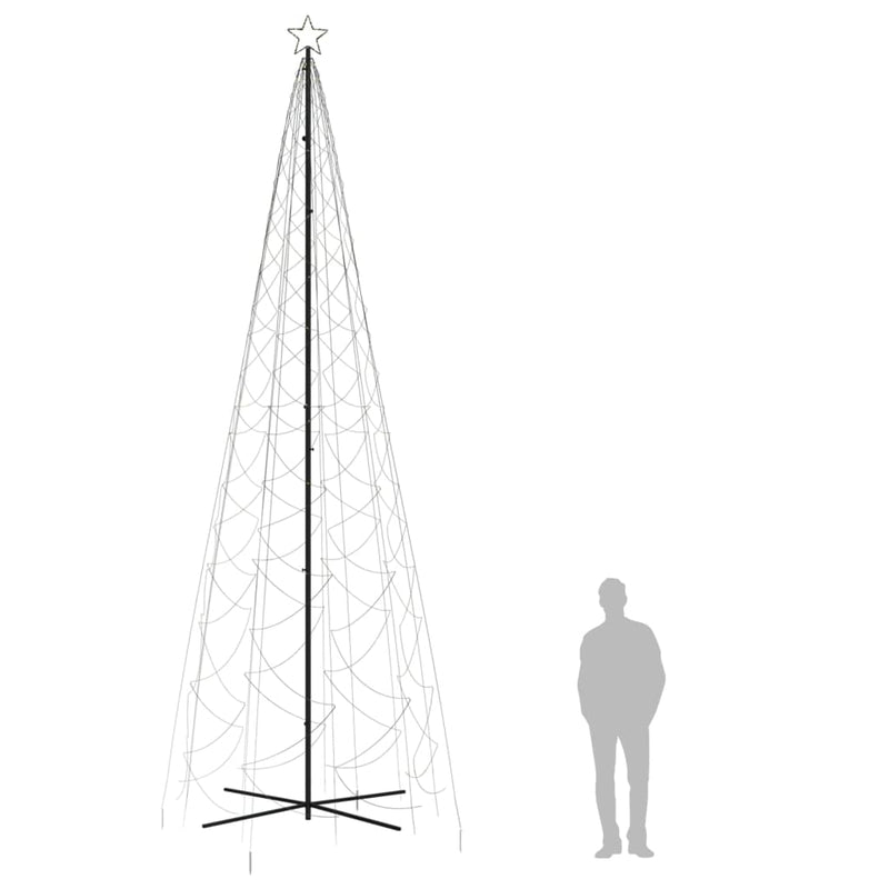 vidaXL kúp alakú karácsonyfa 1400 meleg fehér LED-del 160 x 500 cm