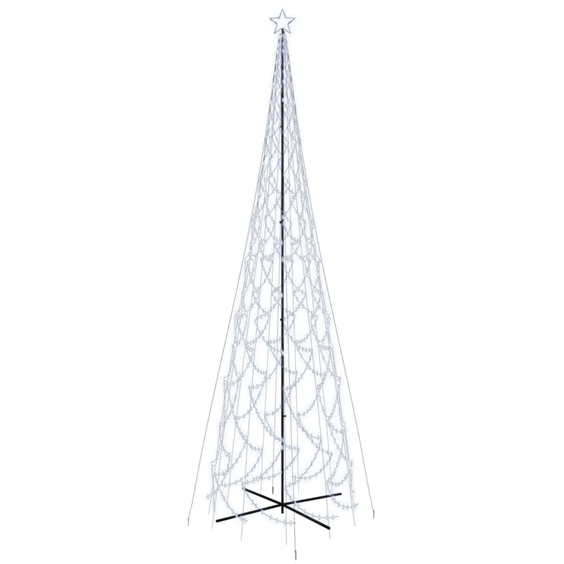 vidaXL kúp alakú karácsonyfa 3000 hideg fehér LED-del 230 x 800 cm