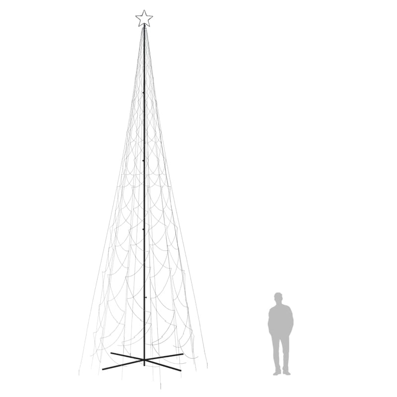 vidaXL kúp alakú karácsonyfa 3000 hideg fehér LED-del 230 x 800 cm